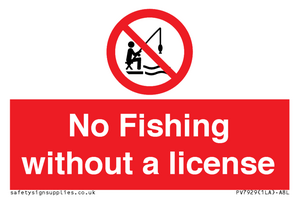 No Fishing without a license